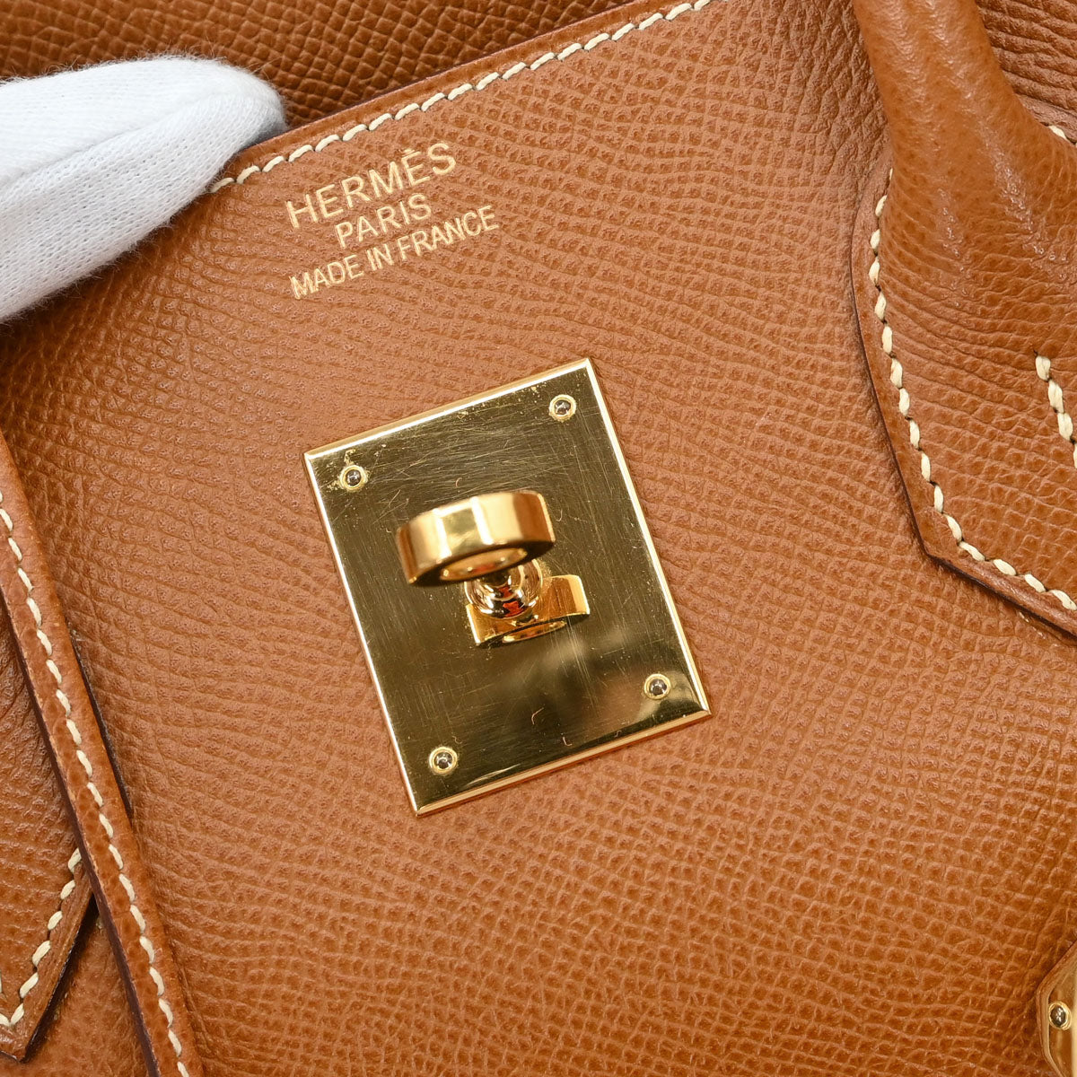 Hermes Gold Epsom Birkin 35 Handbag