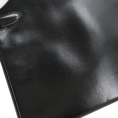 Hermes Black Box Calf Kelly 28 Sellier 2way Shoulder Handbag