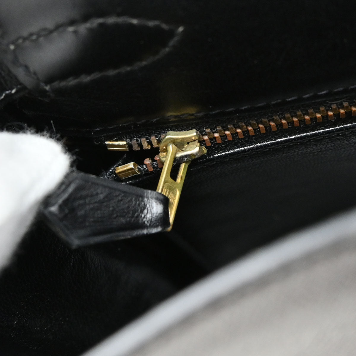 Hermes Black Box Calf Kelly 28 Sellier 2way Shoulder Handbag