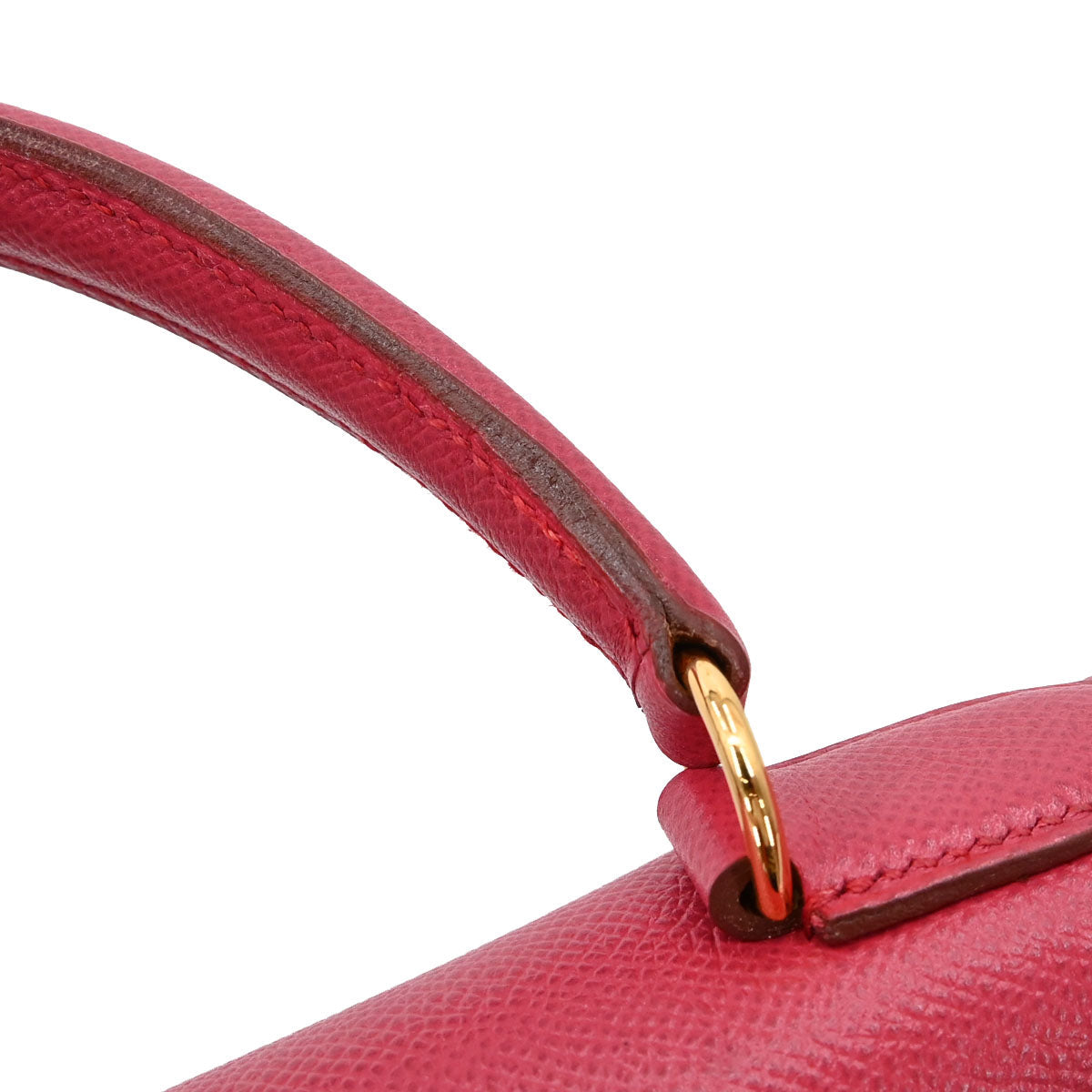 Hermes Rouge Vif Courchevel Kelly 35 Retourne 2way Shoulder Handbag