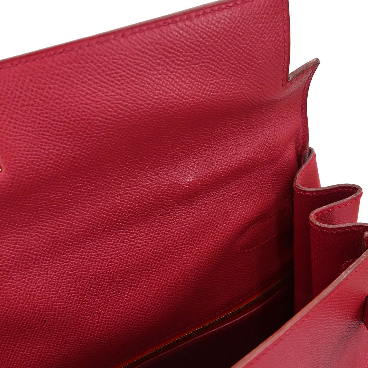 Hermes Rouge Vif Courchevel Kelly 35 Retourne 2way Shoulder Handbag