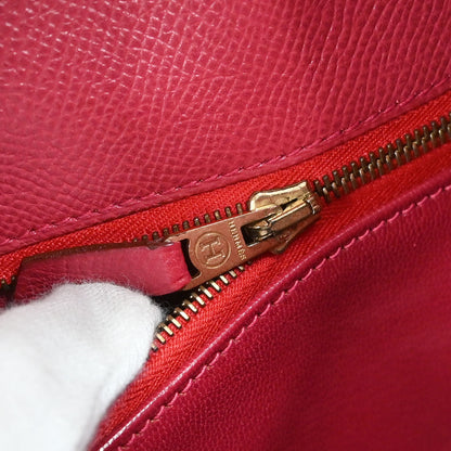 Hermes Rouge Vif Courchevel Kelly 35 Retourne 2way Shoulder Handbag