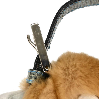 Fendi * Beige Fur Lizard Baguette Handbag