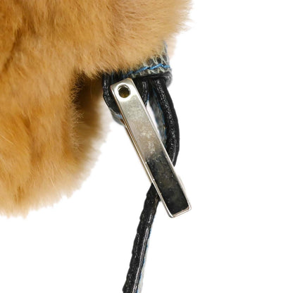 Fendi * Beige Fur Lizard Baguette Handbag