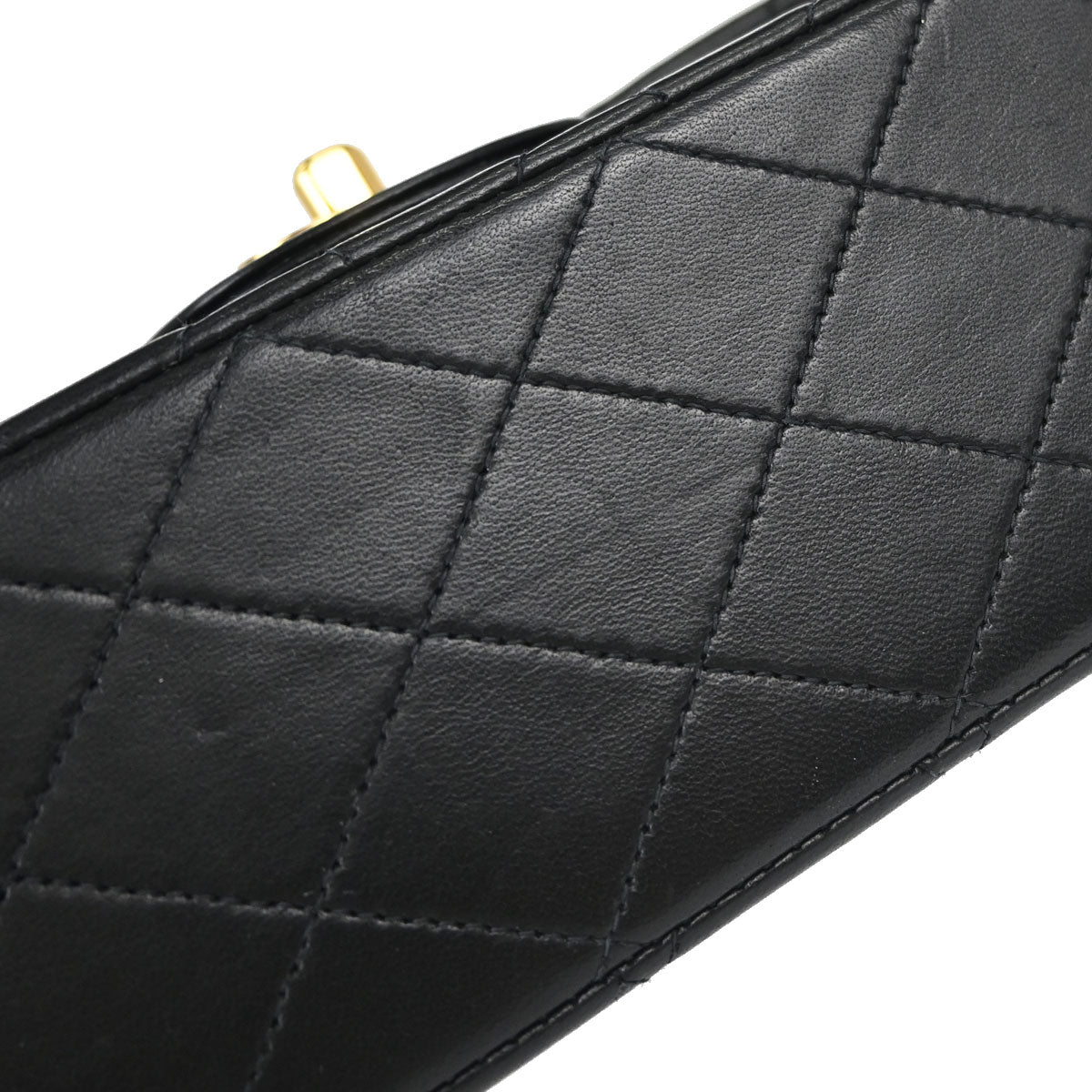 Chanel Black Lambskin Medium Classic Double Flap Shoulder Bag