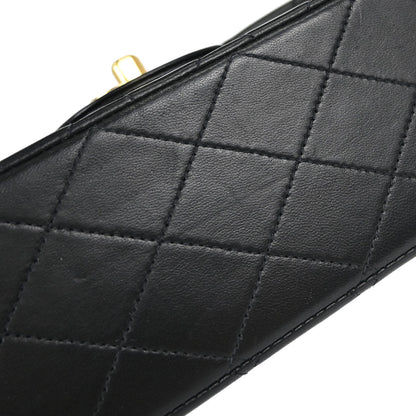 Chanel Black Lambskin Medium Classic Double Flap Shoulder Bag