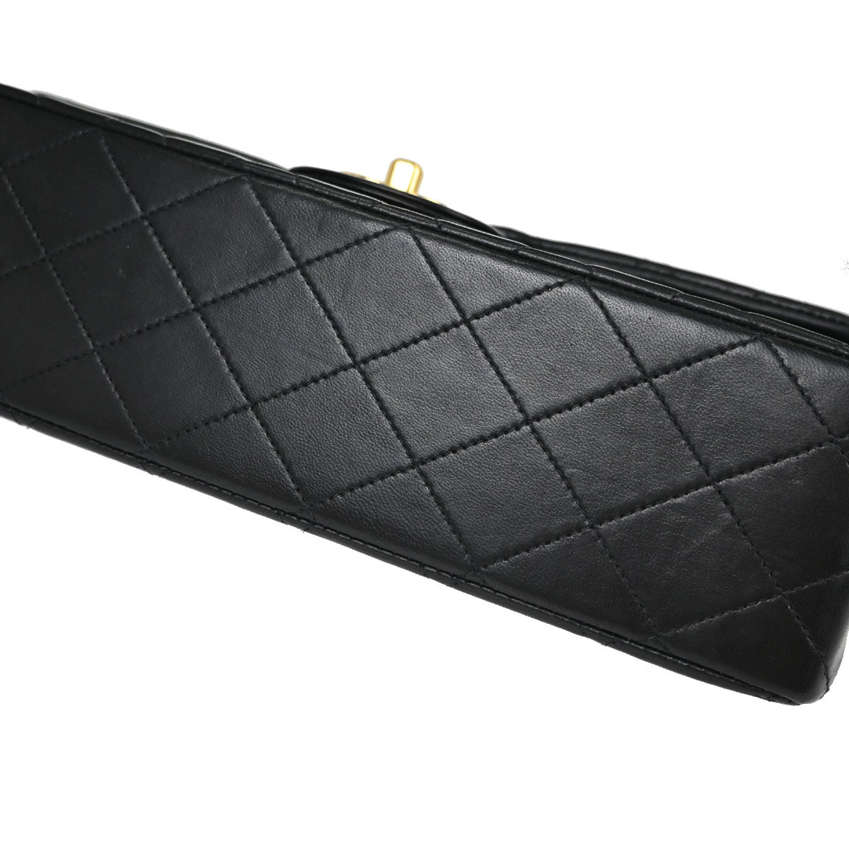 Chanel Black Lambskin Medium Classic Double Flap Shoulder Bag