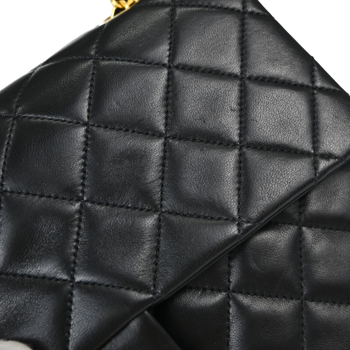 Chanel Black Lambskin Medium Classic Double Flap Shoulder Bag