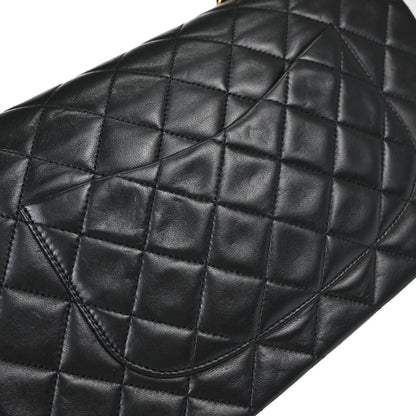 Chanel Black Lambskin Medium Classic Double Flap Shoulder Bag