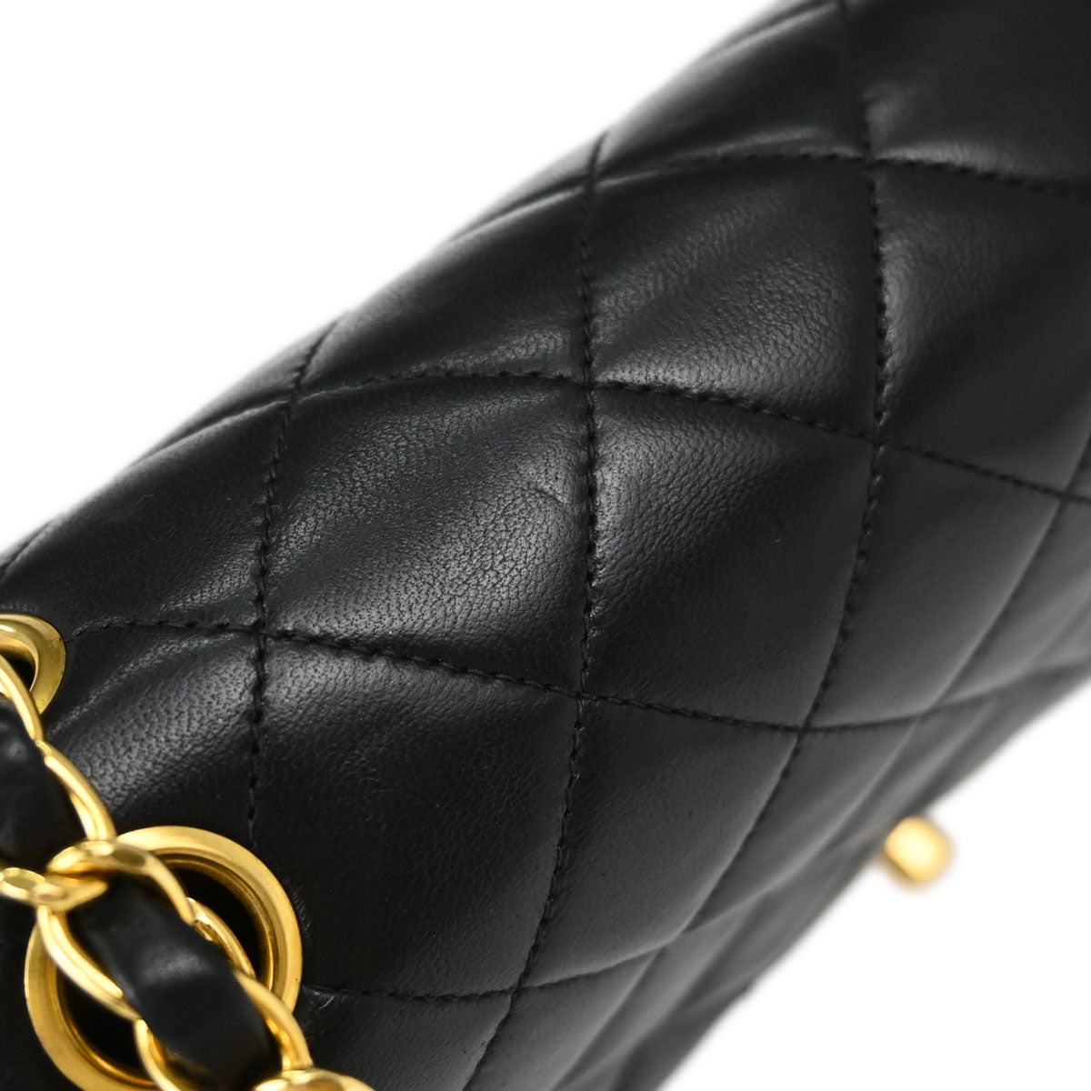 Chanel Black Lambskin Medium Classic Double Flap Shoulder Bag