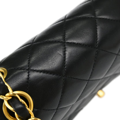 Chanel Black Lambskin Medium Classic Double Flap Shoulder Bag