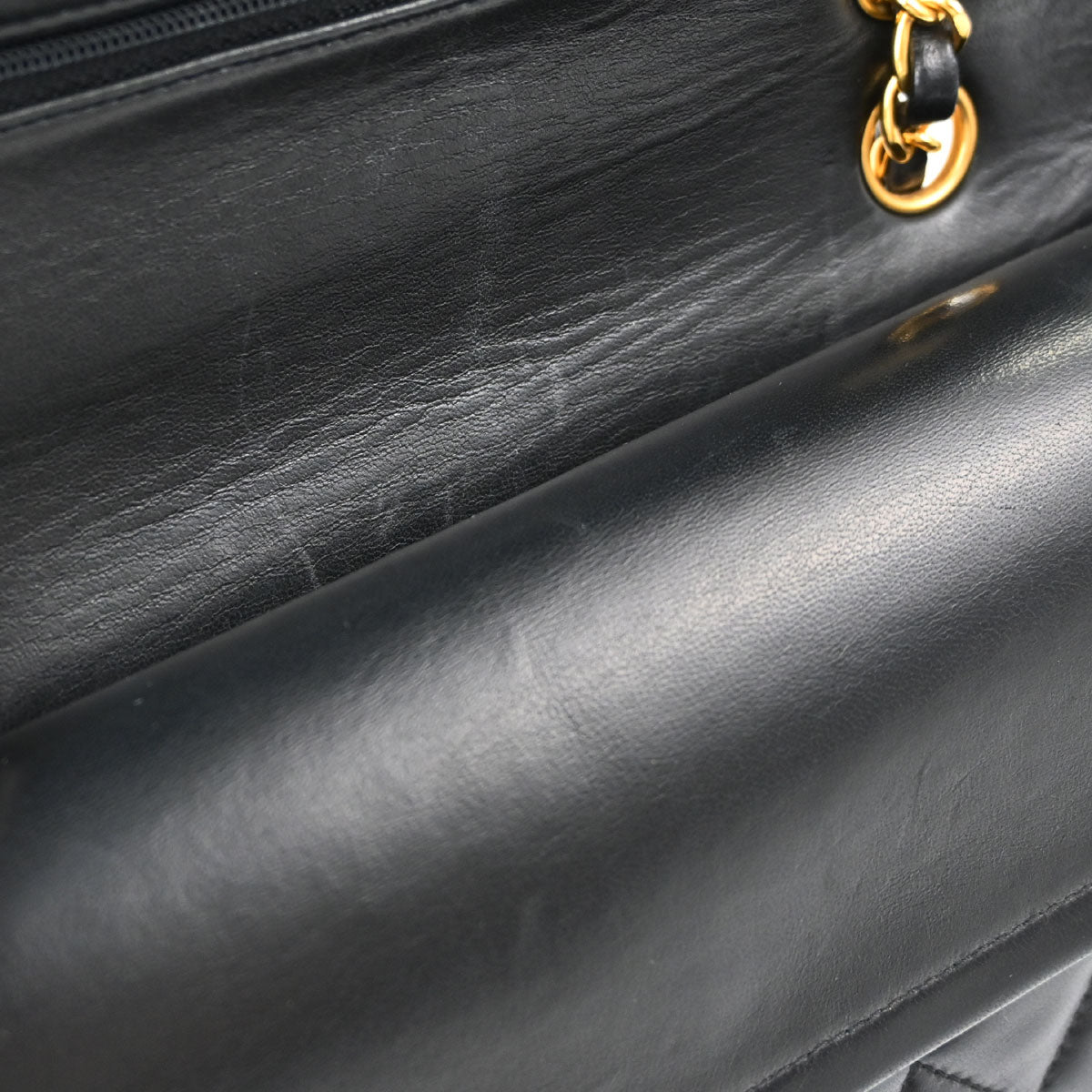 Chanel Black Lambskin Medium Classic Double Flap Shoulder Bag