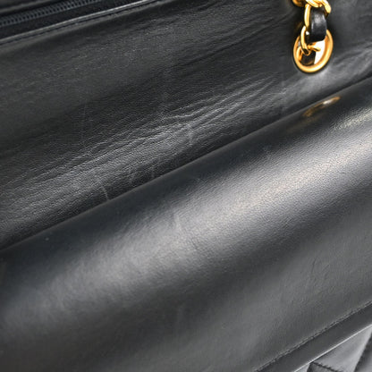 Chanel Black Lambskin Medium Classic Double Flap Shoulder Bag