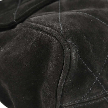 Chanel 1991-1994 Black Suede Shoulder Bag