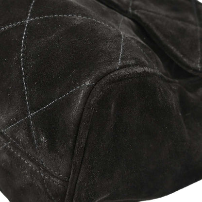 Chanel 1991-1994 Black Suede Shoulder Bag