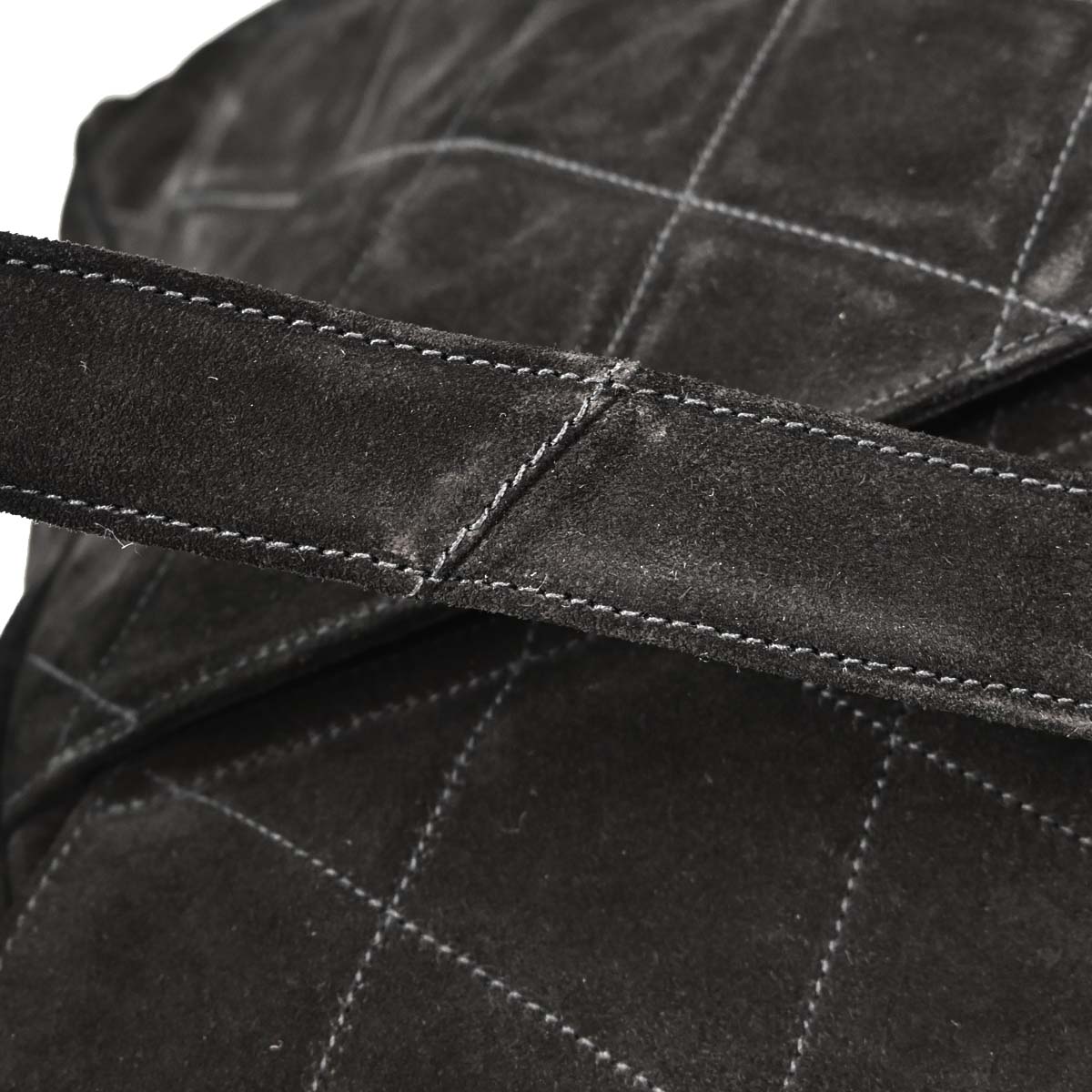 Chanel 1991-1994 Black Suede Shoulder Bag