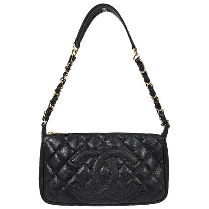Chanel 2002-2003 Black Caviar Skin Handbag