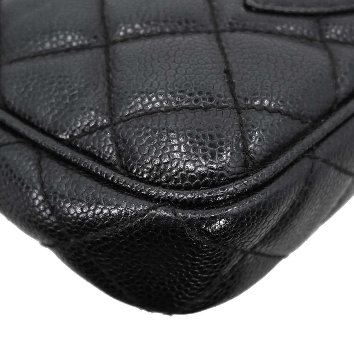 Chanel 2002-2003 Black Caviar Skin Handbag