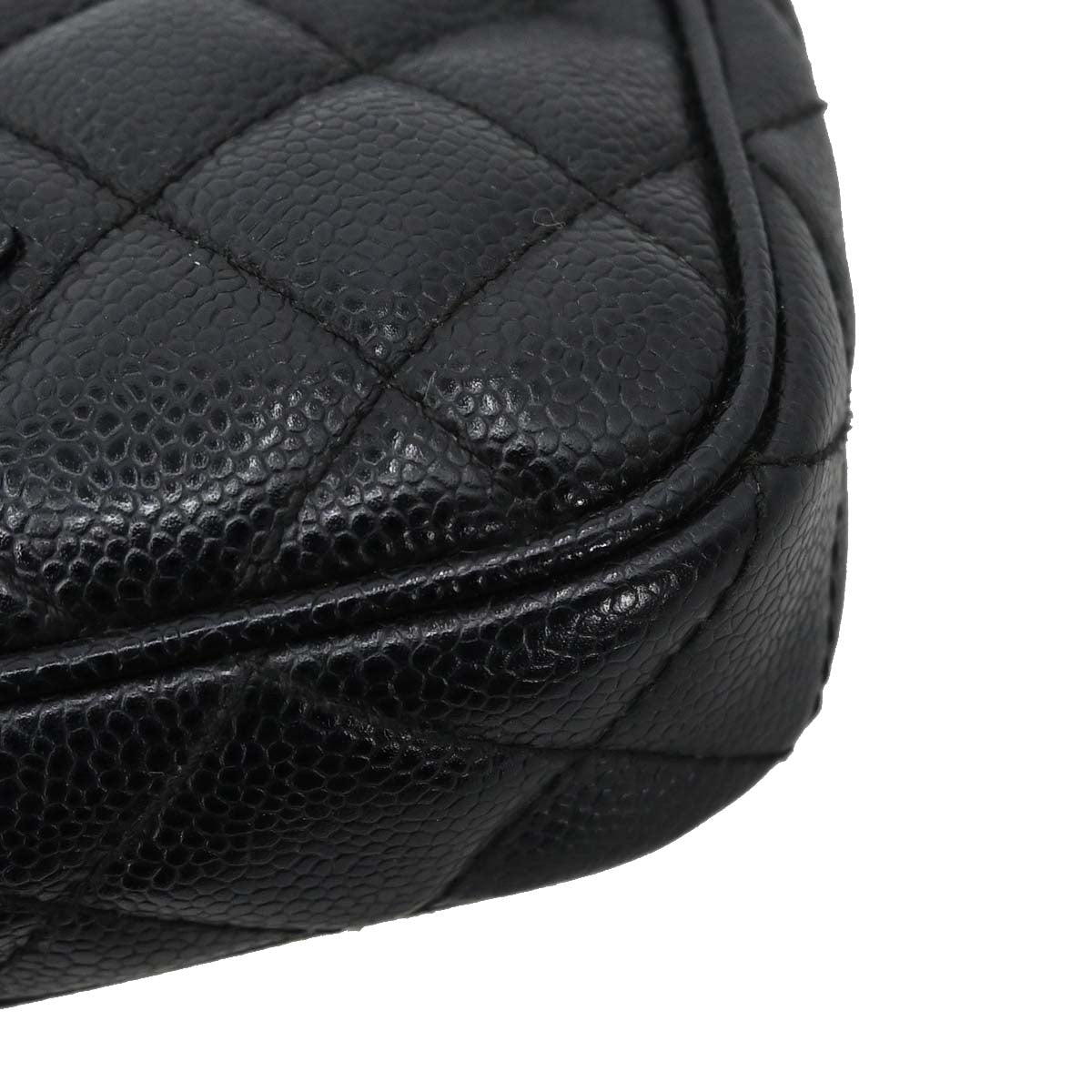 Chanel 2002-2003 Black Caviar Skin Handbag