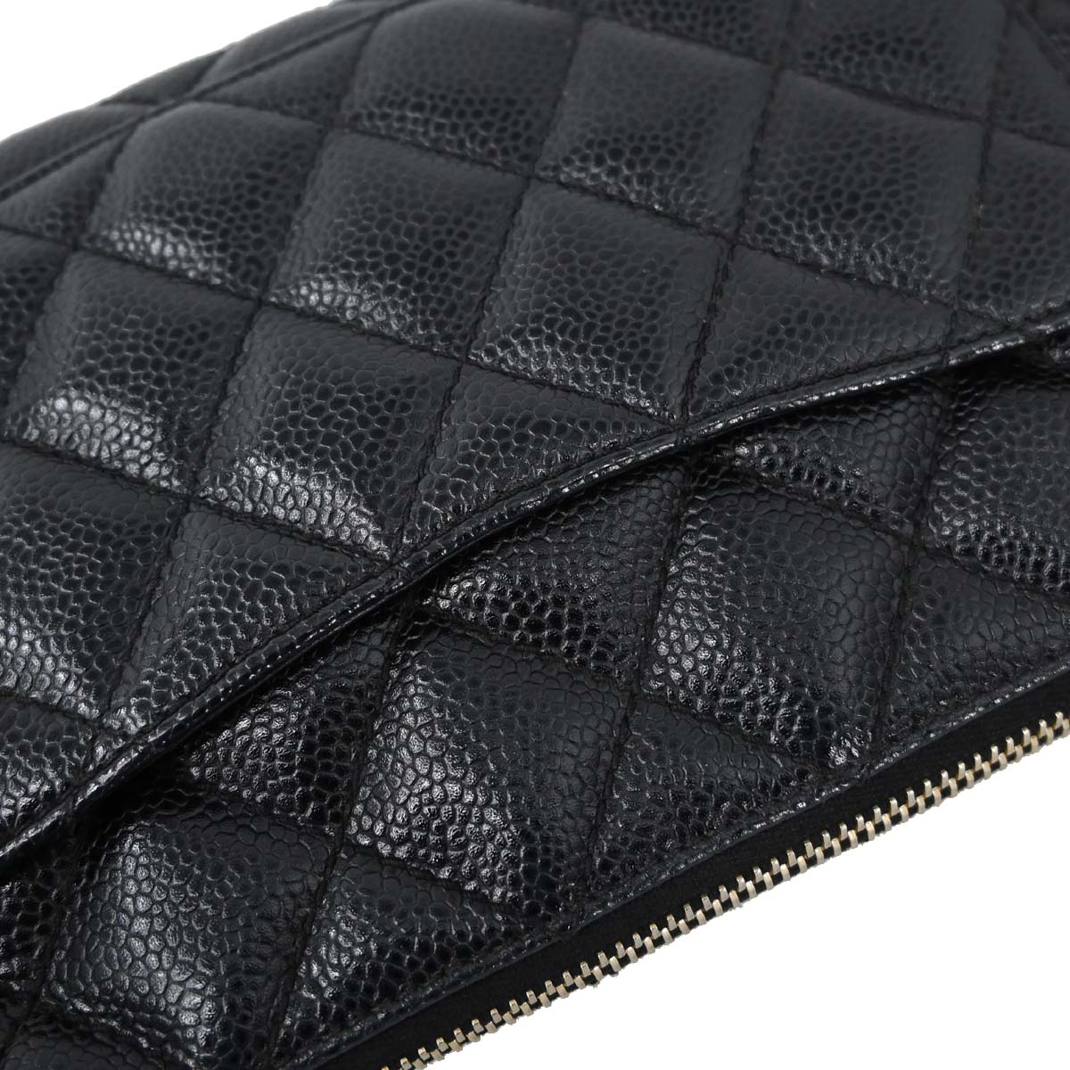 Chanel 2002-2003 Black Caviar Skin Handbag
