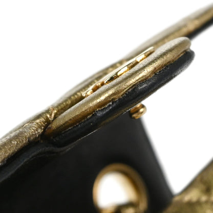 Chanel Classic Flap Micro Bag Charm Pouch Metallic Gold Lambskin