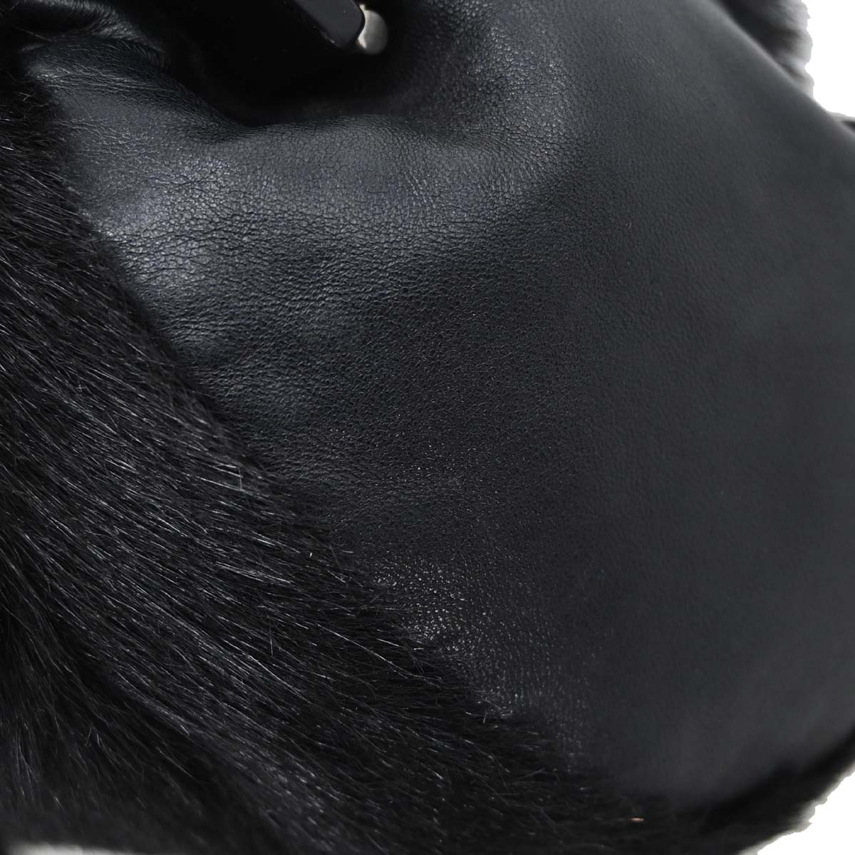 Chanel 2005-2006 Black Pony Hair Lambskin Acrylic Chain Handbag