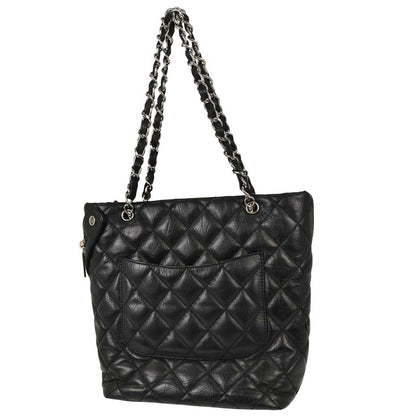 Chanel 2006-2008 Black Calfskin Cotton Club Cambon Ligne Tote Handbag
