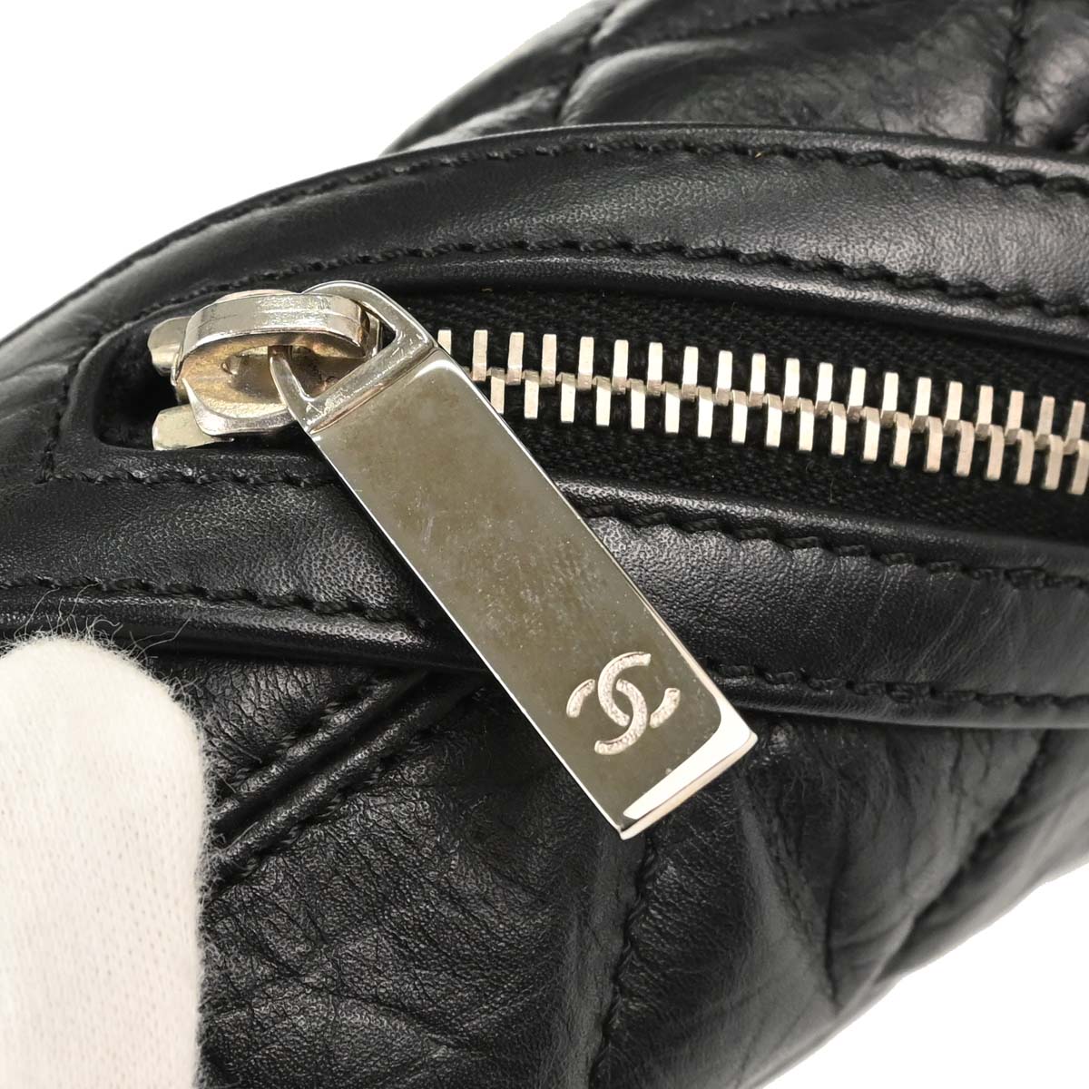 Chanel 2006-2008 Black Calfskin Cotton Club Cambon Ligne Tote Handbag