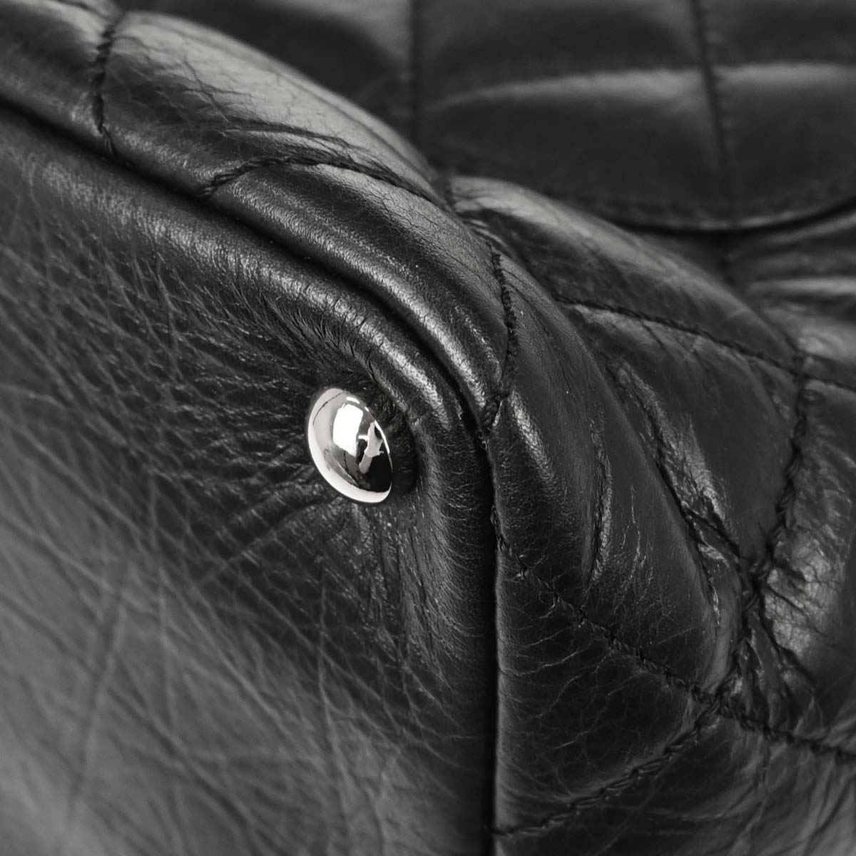Chanel 2006-2008 Black Calfskin Cotton Club Cambon Ligne Tote Handbag