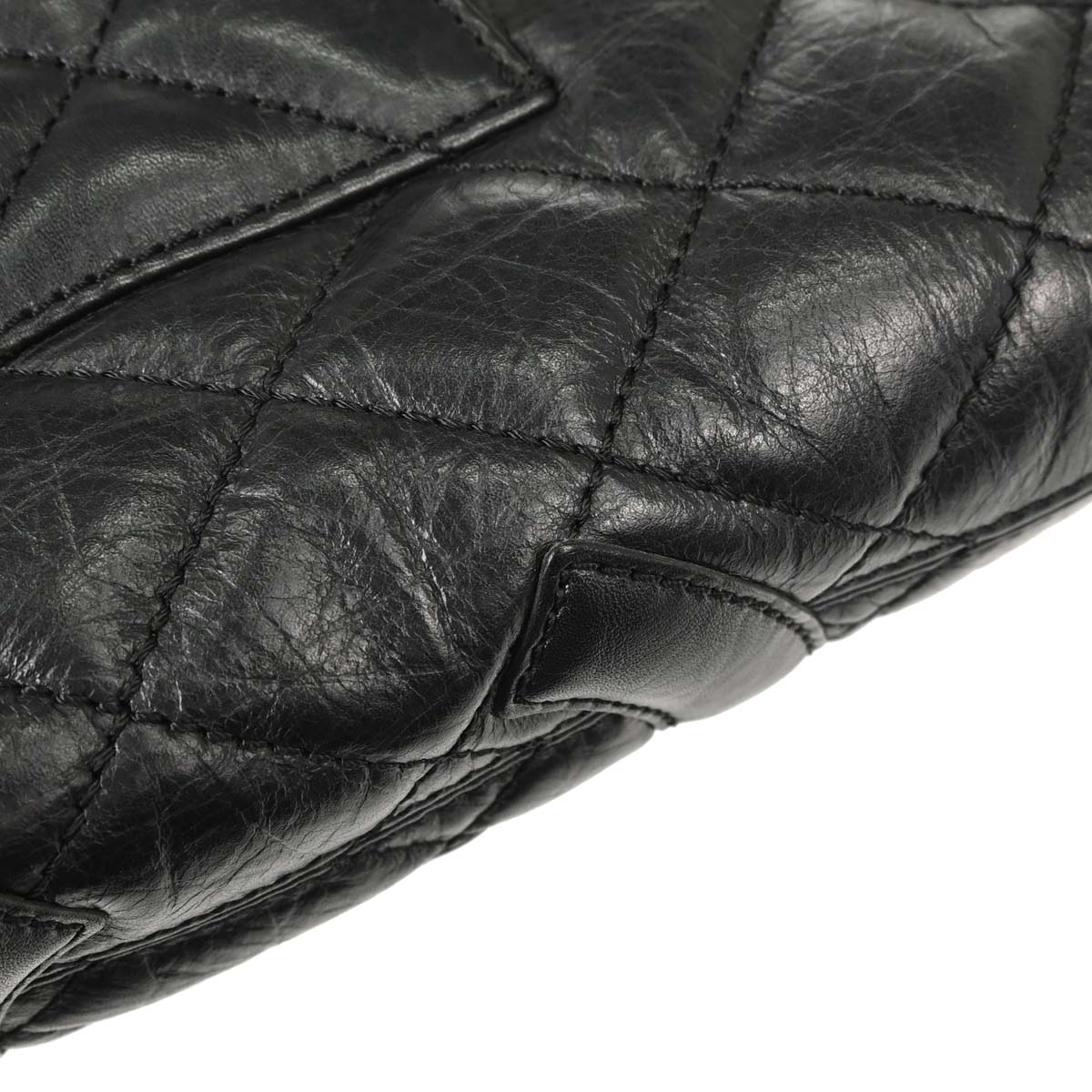 Chanel 2006-2008 Black Calfskin Cotton Club Cambon Ligne Tote Handbag