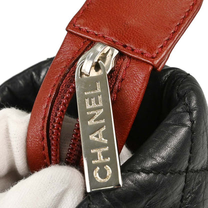 Chanel 2006-2008 Black Calfskin Cotton Club Cambon Ligne Tote Handbag