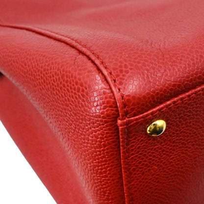 Chanel 1997-1999 Red Caviar Skin Shoulder Bag