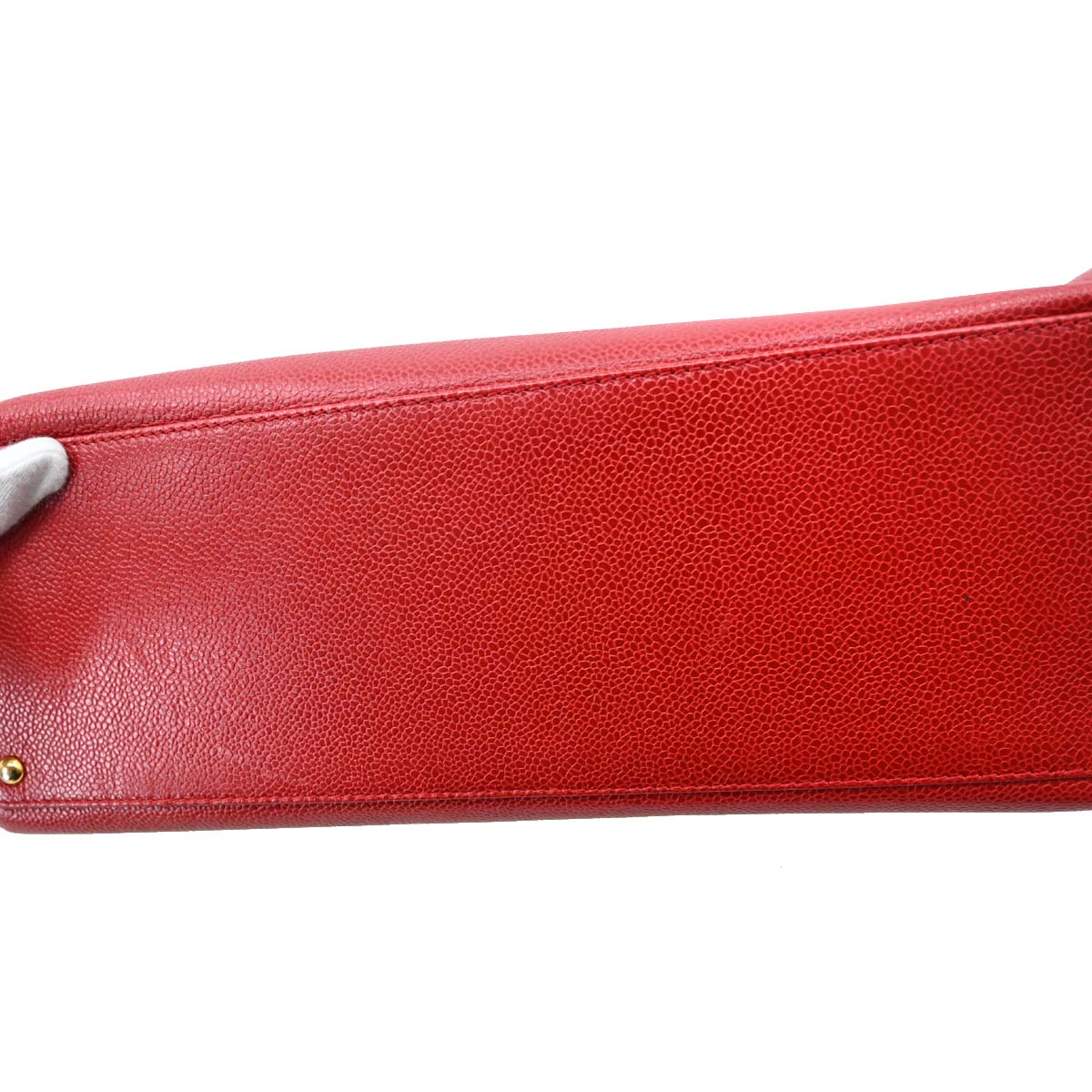 Chanel 1997-1999 Red Caviar Skin Shoulder Bag