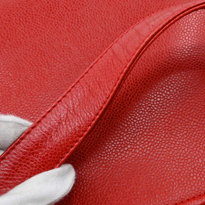 Chanel 1997-1999 Red Caviar Skin Shoulder Bag