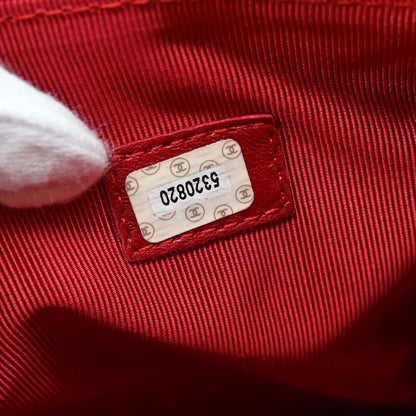 Chanel 1997-1999 Red Caviar Skin Shoulder Bag