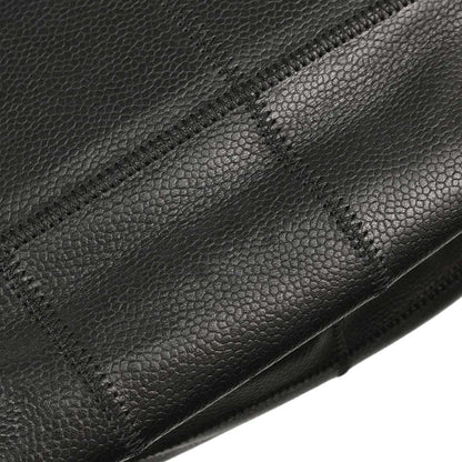 Chanel 2003-2004 Black Caviar Skin Choco Bar Wild Stitch Handbag