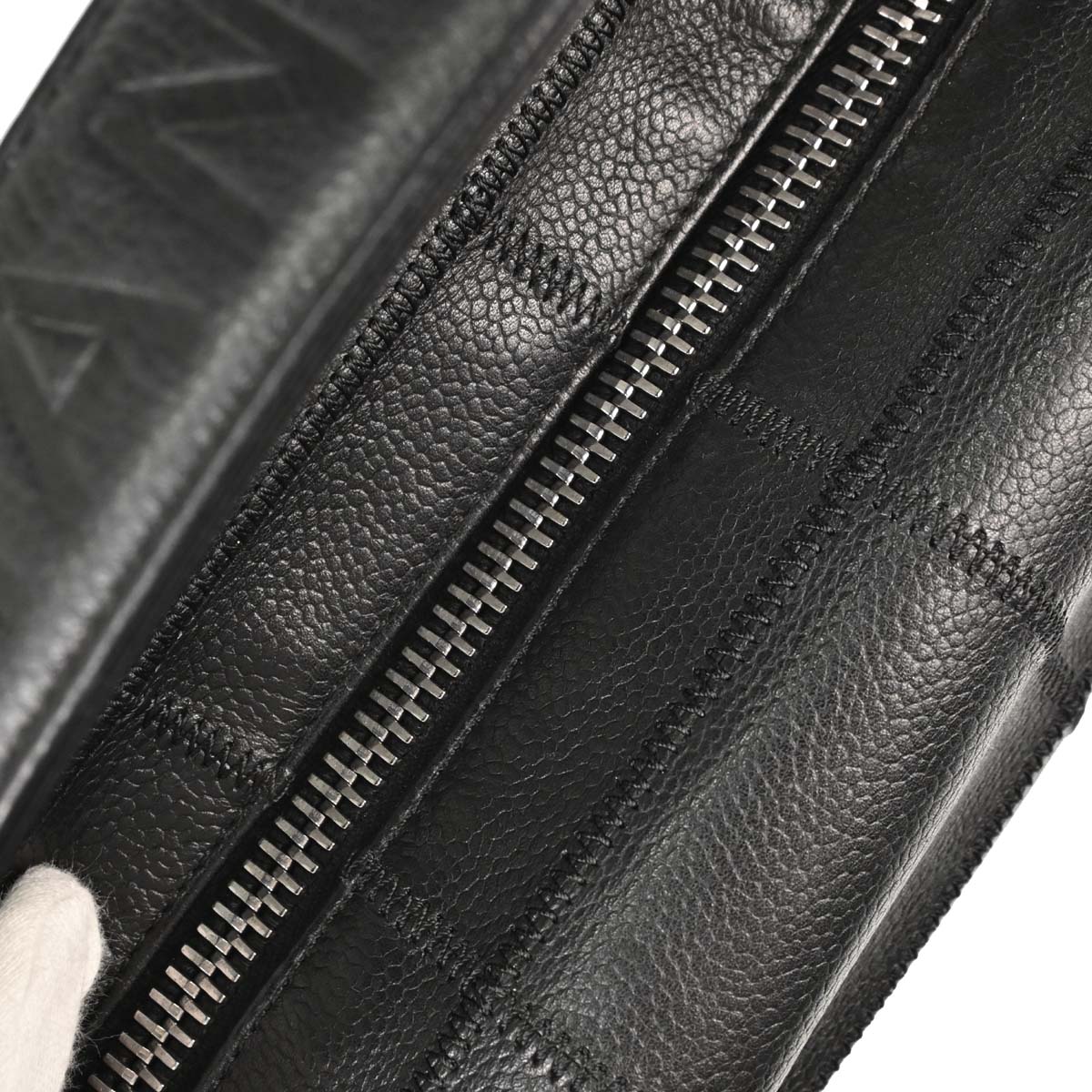 Chanel 2003-2004 Black Caviar Skin Choco Bar Wild Stitch Handbag