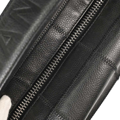Chanel 2003-2004 Black Caviar Skin Choco Bar Wild Stitch Handbag