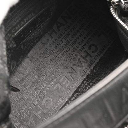 Chanel 2003-2004 Black Caviar Skin Choco Bar Wild Stitch Handbag