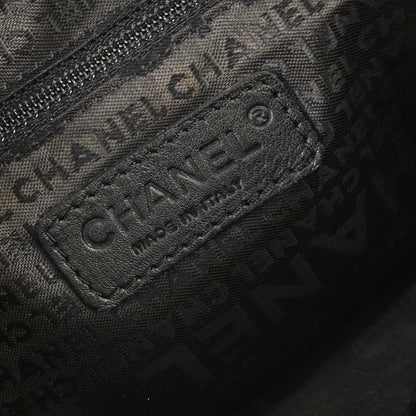 Chanel 2003-2004 Black Caviar Skin Choco Bar Wild Stitch Handbag