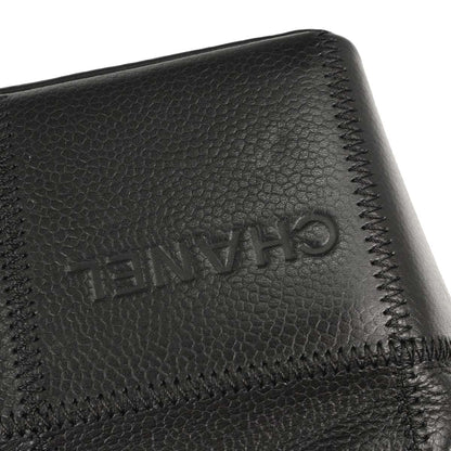 Chanel 2003-2004 Black Caviar Skin Choco Bar Wild Stitch Handbag