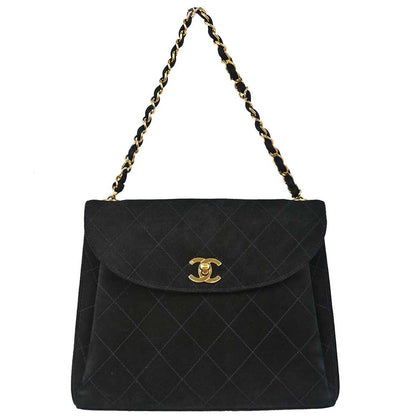 Chanel 1997-1999 Black Suede Handbag