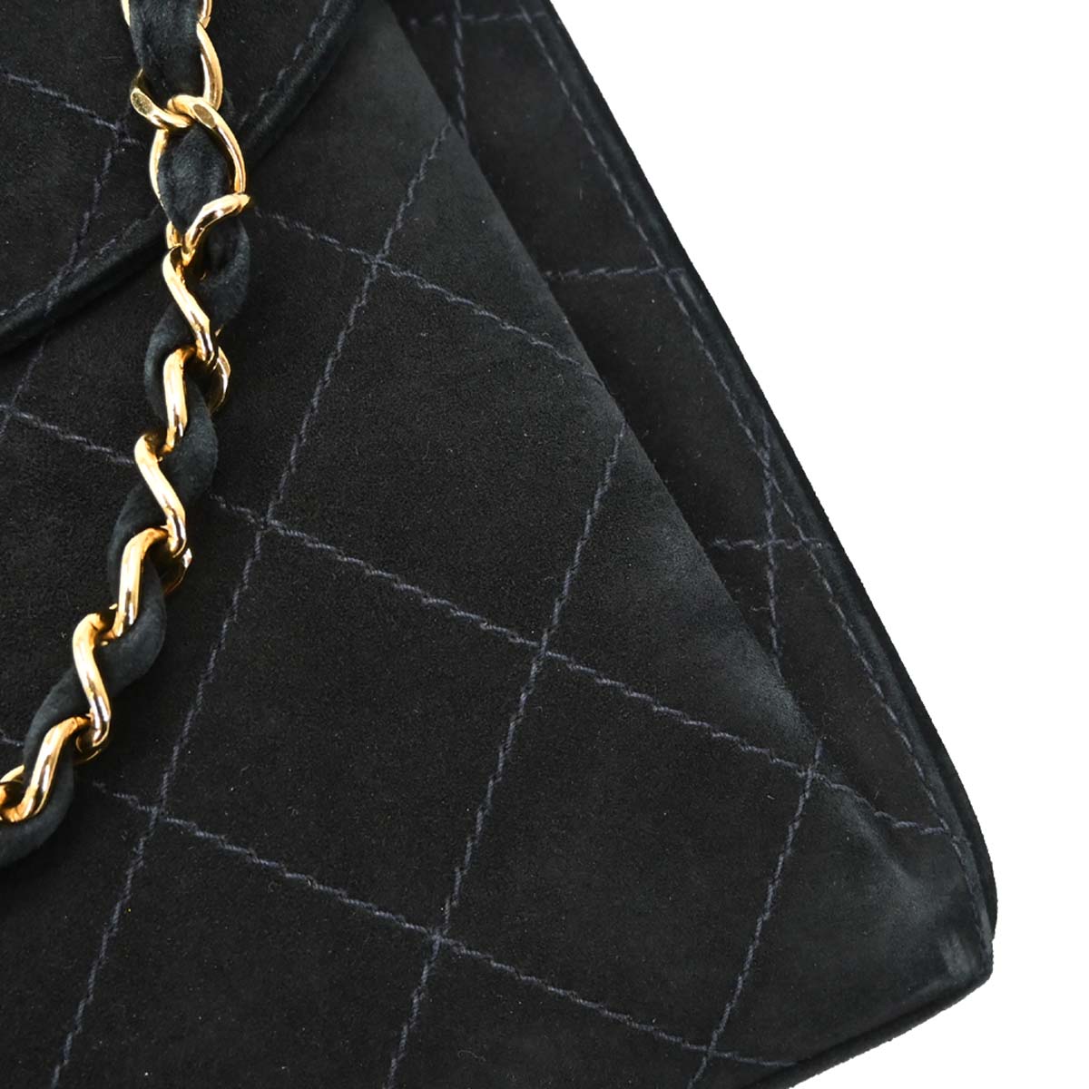 Chanel 1997-1999 Black Suede Handbag