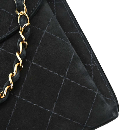 Chanel 1997-1999 Black Suede Handbag