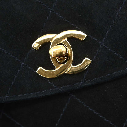 Chanel 1997-1999 Black Suede Handbag