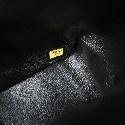 Chanel 2000-2002 Black Pony Hair Velvet Choco Bar Single Flap Shoulder Bag