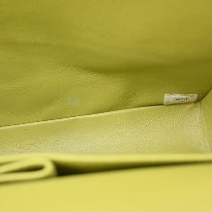 Chanel 1996-1997 Green Lambskin Medium Classic Double Flap Shoulder Bag