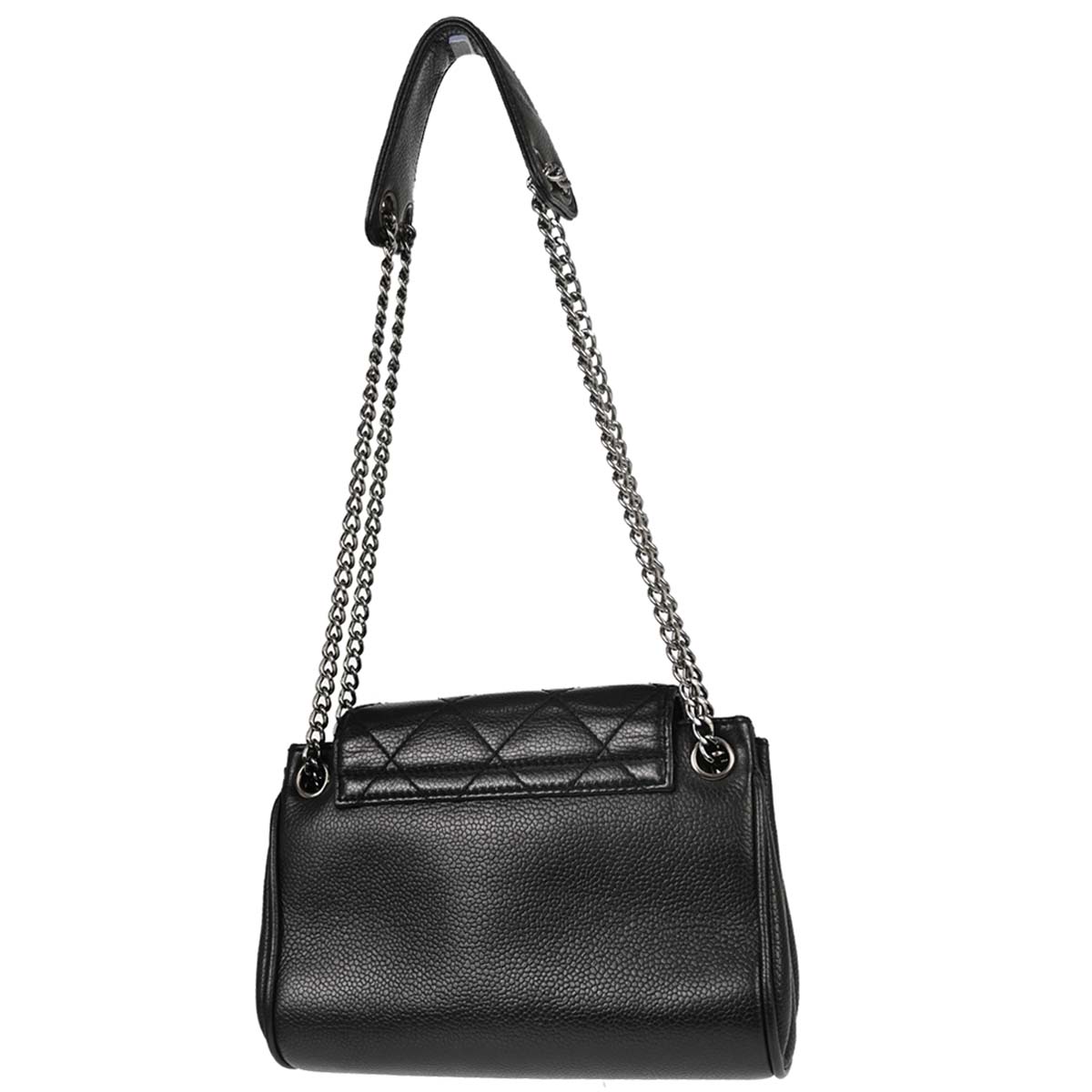 Chanel Black Caviar Skin Accordion Flap Handbag