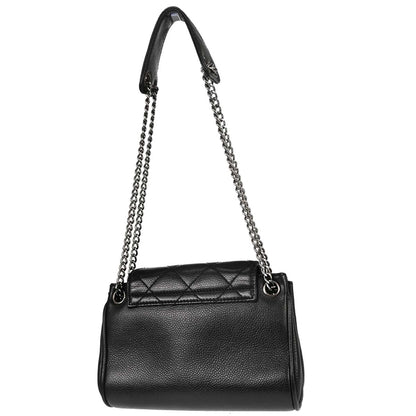 Chanel Black Caviar Skin Accordion Flap Handbag