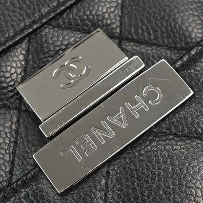 Chanel Black Caviar Skin Accordion Flap Handbag
